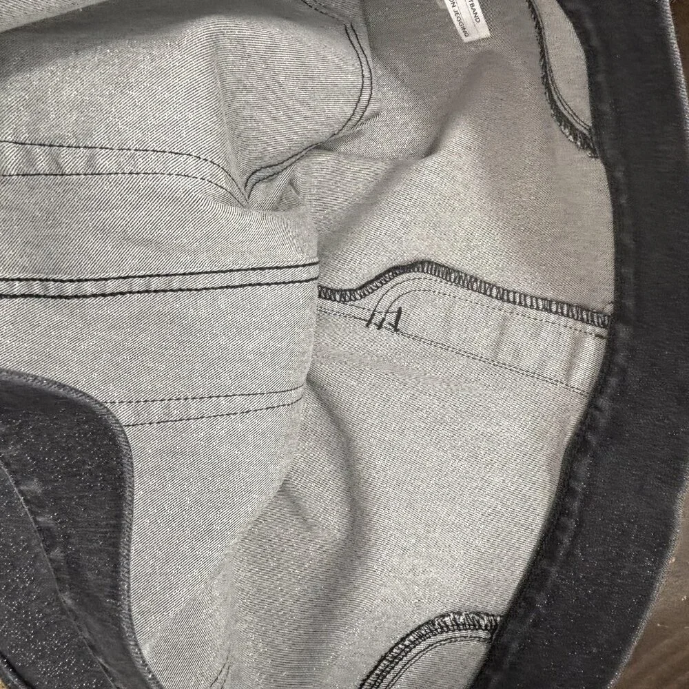 Lane Bryant High Rise Pull On Glitter Jegging‎ Pants Womens 18 Black Signature